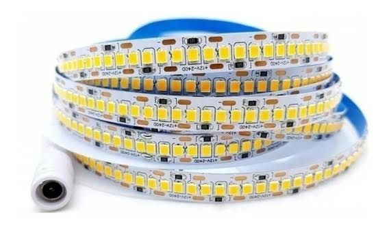 FITA LED 12V 2835 240 LEDS BRANCO QUENTE 3000K 5M