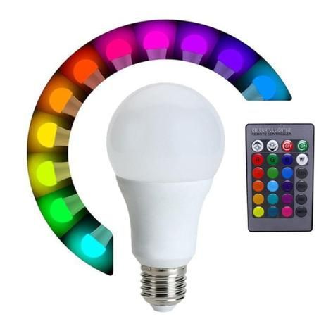 LAMPADA LED BULBO 5W RGB COM CONTROLE