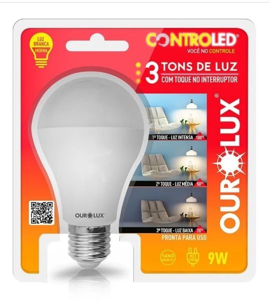 LAMPADA LED BULBO 9W 3 TONS DE BRANCO