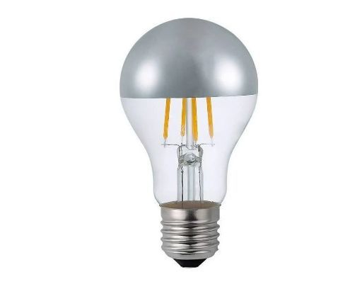 LAMPADA LED FILAMENTO DEFLETORA A60 4W 2400K PRATA