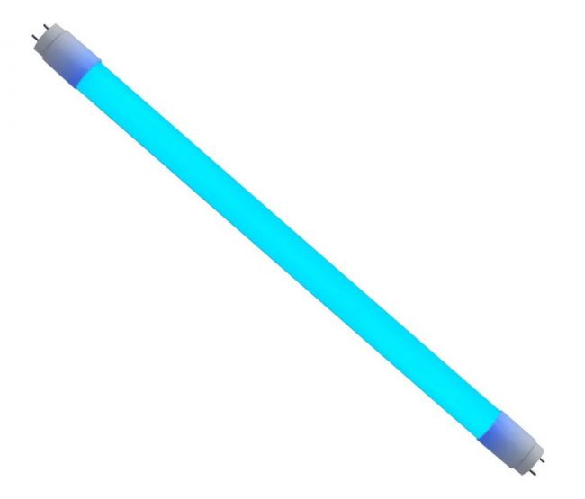 LAMPADA TUBULAR 60CM 9W AZUL