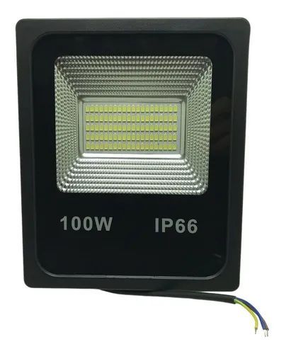 REFLETOR HOLOFOTE MINI LED SMD 100W BRANCO FRIO 5500K BIVOLT IP66