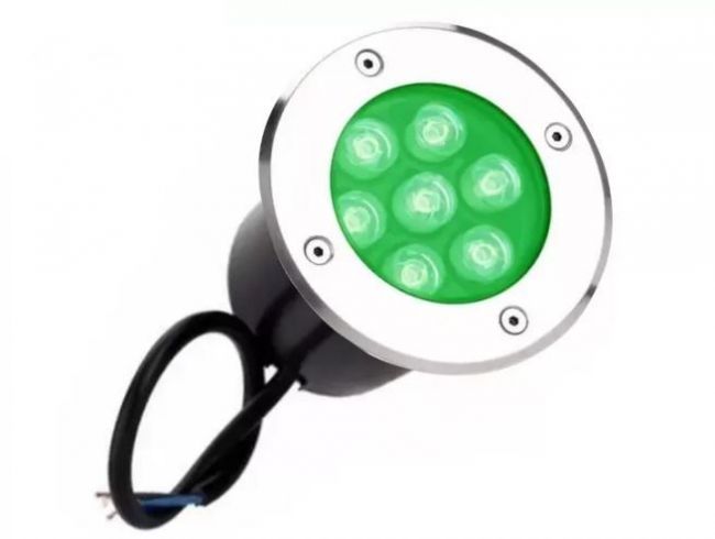 SPOT BALIZADOR LED 7W A PROVA D’AGUA PARA CHÃO VERDE