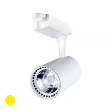 SPOT DE TRILHO BRANCO 18W BRANCO QUENTE